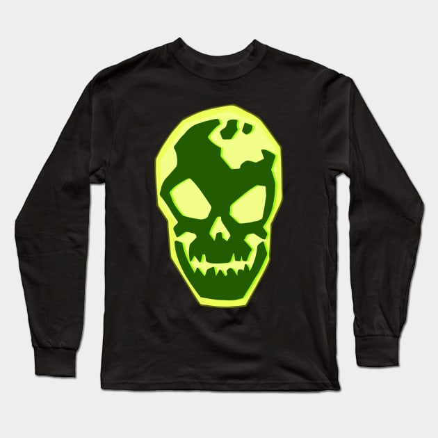 Nuclear Skull Long Sleeve T-Shirt by ZPat Designs